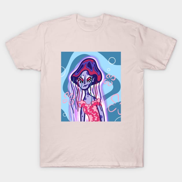 Jellyfish Lady T-Shirt by Mqed